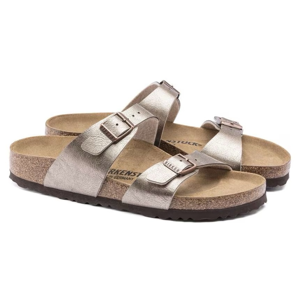 BIRKENSTOCK Sydney BS Graceful Taupe Sandal Slip In Leather Size 6 Unisex NEW - Picture 2 of 15